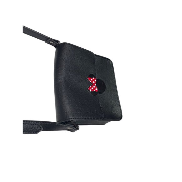 Disney Minnie Mouse Black Crossbody Purse Bag Adjustable‎ Strap & Red Polka Dot - Picture 6 of 12